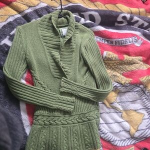 Old Navy Green V-Neck Sweater